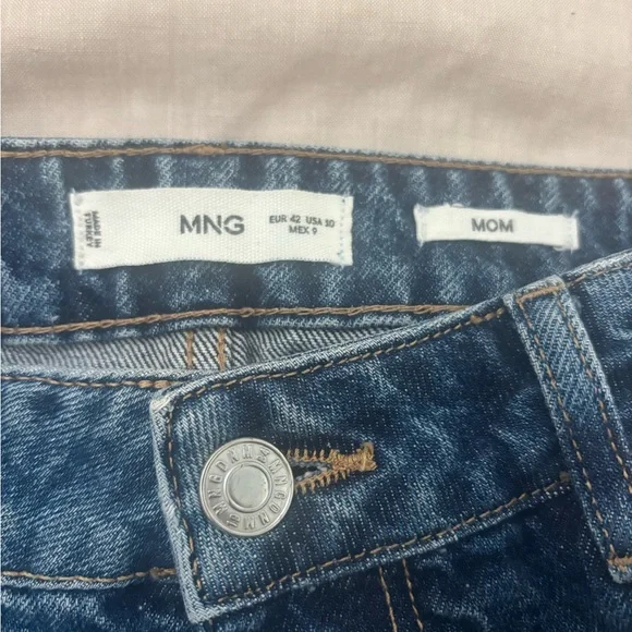 Mango Mom Jeans Classic Blue Denim - Picture 4 of 4